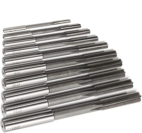 4-Inch 4-Jaw Self-Centering Chuck Set 10pcs Straight Shank Milling Reamers Set Precision Chucking Machine Cutter Tool 3/4/5/6/7/8/9/10/11/12 Mm with 1-Inch x 8TPI Thread in Saudi Arabia