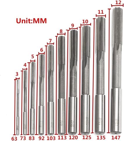 4-Inch 4-Jaw Self-Centering Chuck Set 10pcs Straight Shank Milling Reamers Set Precision Chucking Machine Cutter Tool 3/4/5/6/7/8/9/10/11/12 Mm with 1-Inch x 8TPI Thread in Saudi Arabia
