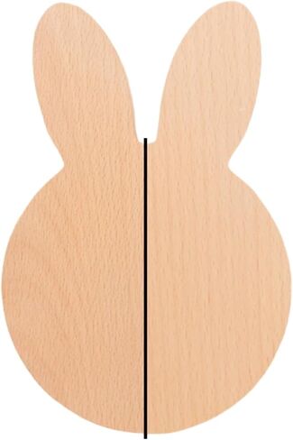 Dresser Pulls 2Pcs/Set Children's Room Wardrobe Solid Wood Handles Bear Animal Rabbit Cabinet Door Semicircular Handles Bear Large Beech in Kuwait