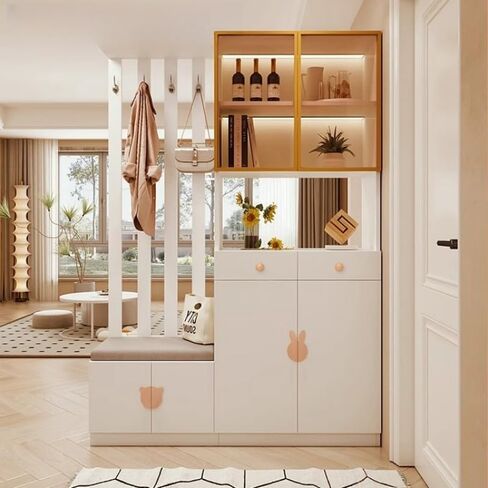 Dresser Pulls 2Pcs/Set Children's Room Wardrobe Solid Wood Handles Bear Animal Rabbit Cabinet Door Semicircular Handles Bear Large Beech in Kuwait