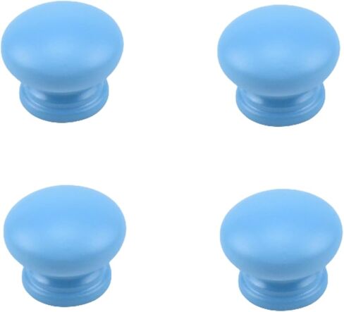 Drawer Handles 4Pcs Solid Wood Wardrobe Kitchen Cabinet Door Drawer Wooden Handle Children's Room Colorful Cartoon Solid Wood Handle White Single Hole in Saudi Arabia