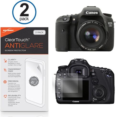 واقي الشاشة لـ Canon EOS 7D (واقي الشاشة بواسطة BoxWave)-Cleartouch Anti-Glare (2 pack) ، Skin Matte Matte المضادة للبنجر في Canon EOS 7D in Kuwait