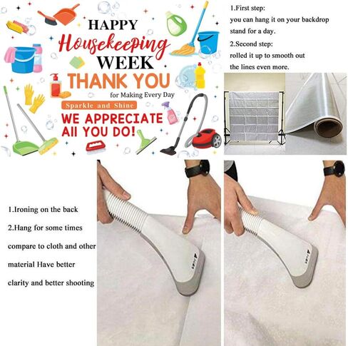 Happy Housekeeping Week Backdrop Thank You for All You Do Photo Banner Housekeeping Appreciation Week Party Decorations Supplies (7x5FT（210x150cm）) in Saudi Arabia