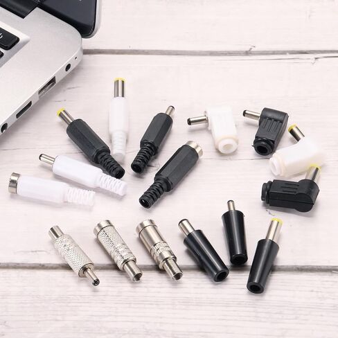 MECCANIXITY 10pcs DC Male Power Adapter Connector, 5.5mm x 2.1mm DC Power Jack Plug Adapter 2.05" for Home Appliances Industrial Use CCTV Cameras Power Supplies in Saudi Arabia