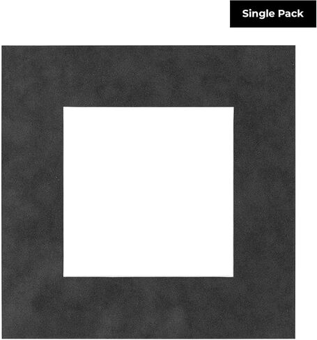 16x16 لوحة MAT لـ 12 × 12 الصورة - Precut Black Suede Picture Matboard للإطارات التي تبلغ مساحتها 16 × 16 بوصة - مريحة مريحة لعرض الفنون 12 × 12 بوصة - حمض خالٍ من السجادة in Saudi Arabia