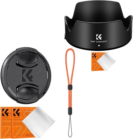 K & F Concept 67 مم غطاء غطاء العدسة + غطاء العدسة لـ Canon RF 24-105mm F4-7.1 IS STM ، EF-S 18-135MM F/3.5-5.6 هو استبدال USM لـ Canon EW-73D HOOD in Saudi Arabia
