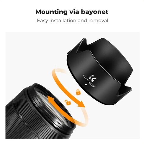 K & F Concept 67 مم غطاء غطاء العدسة + غطاء العدسة لـ Canon RF 24-105mm F4-7.1 IS STM ، EF-S 18-135MM F/3.5-5.6 هو استبدال USM لـ Canon EW-73D HOOD in Saudi Arabia