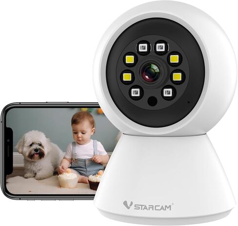 VSTARCAM 1296P One Lens Wireless Indoor Security Camera, Color Night Vision, Motion Detection, Two-Way Audio in Saudi Arabia