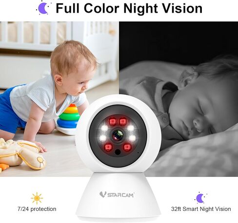 VSTARCAM 1296P One Lens Wireless Indoor Security Camera, Color Night Vision, Motion Detection, Two-Way Audio in Saudi Arabia