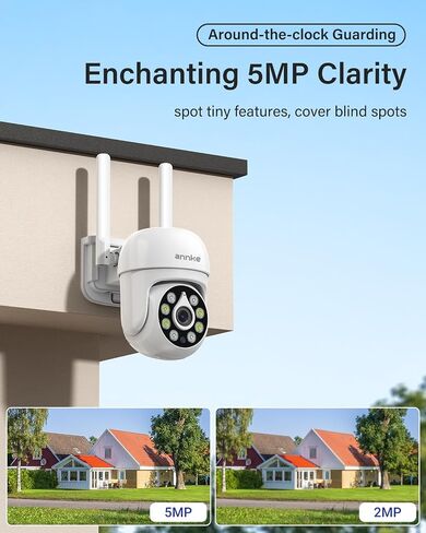 ANNKE Outdoor Wireless Camera, 360° Pan & Tilt, 5MP Camera for Home Security, Auto Tracking, 2 Way Audio, Human Detection, 8X Optical Zoom, PIR Detection, Night Vision, up to 128G, Alexa, IP66 in Saudi Arabia