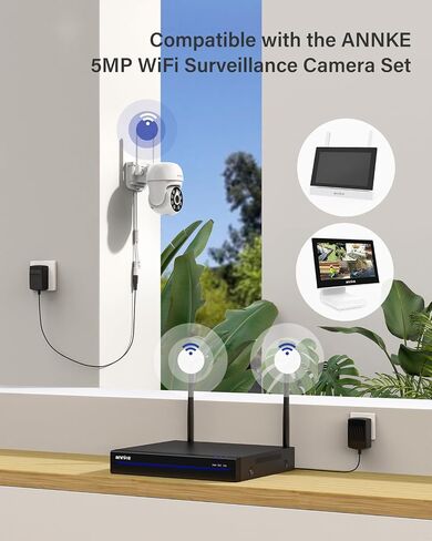 ANNKE Outdoor Wireless Camera, 360° Pan & Tilt, 5MP Camera for Home Security, Auto Tracking, 2 Way Audio, Human Detection, 8X Optical Zoom, PIR Detection, Night Vision, up to 128G, Alexa, IP66 in Saudi Arabia
