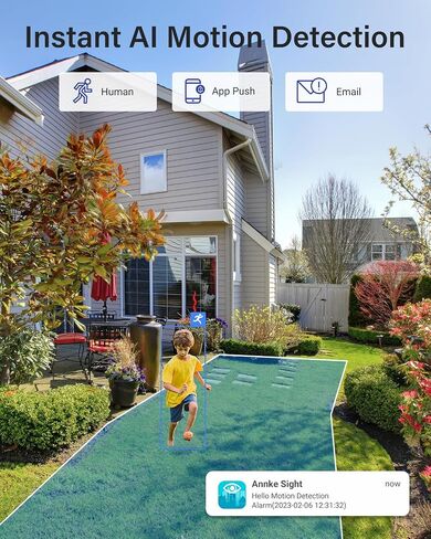 ANNKE Outdoor Wireless Camera, 360° Pan & Tilt, 5MP Camera for Home Security, Auto Tracking, 2 Way Audio, Human Detection, 8X Optical Zoom, PIR Detection, Night Vision, up to 128G, Alexa, IP66 in Saudi Arabia