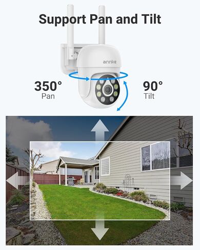ANNKE Outdoor Wireless Camera, 360° Pan & Tilt, 5MP Camera for Home Security, Auto Tracking, 2 Way Audio, Human Detection, 8X Optical Zoom, PIR Detection, Night Vision, up to 128G, Alexa, IP66 in Saudi Arabia