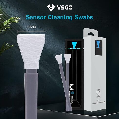 VSGO Camera Sensor Cleaning Kit, 12pcs 16mm APS-C Sensor Cleaning Swabs and Full Frame Sensor Cleaning Kit, 24pcs CMOS Swabs (24mm) in Saudi Arabia