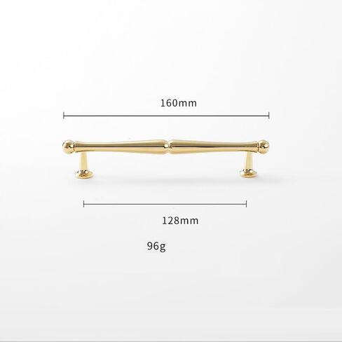 Dresser Handles 2 Pack Brass Shoe Cabinet Wardrobe Handle Drawer Single Hole Full Copper Cabinet Handle 128Mm Bright Gold in Kuwait