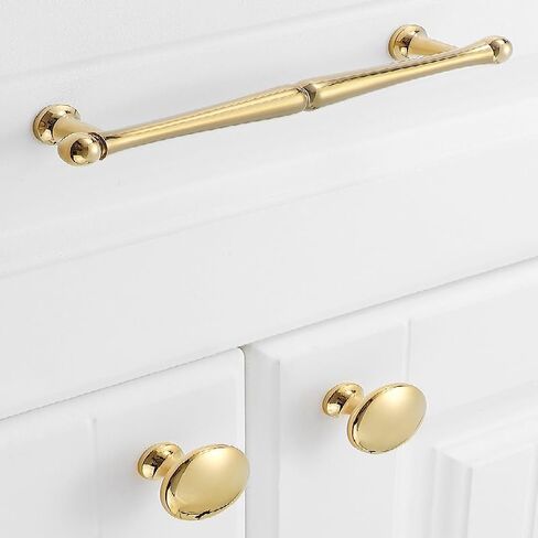 Dresser Handles 2 Pack Brass Shoe Cabinet Wardrobe Handle Drawer Single Hole Full Copper Cabinet Handle 128Mm Bright Gold in Kuwait