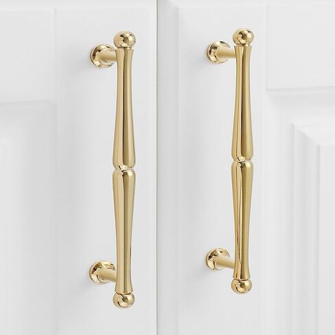 Dresser Handles 2 Pack Brass Shoe Cabinet Wardrobe Handle Drawer Single Hole Full Copper Cabinet Handle 128Mm Bright Gold in Kuwait