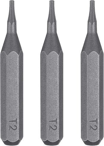 HARFINGTON 3pcs T2 Torx Screwdriver Bit 5/32" Hex Shank 28mm Length Magnetic Star 6 Point Head Hex Bits S2 Steel Screw Driver Bit for Electric Manual Screwdrivers Precision Repair in Saudi Arabia