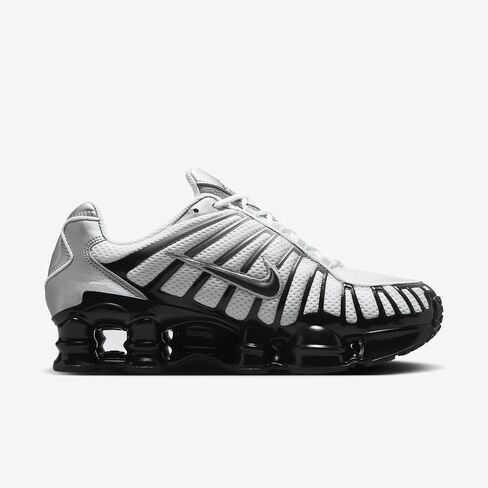Nike Shox TL Shoes (HQ4049-001, Metallic Silver/White/Wolf Grey/Black) in Saudi Arabia
