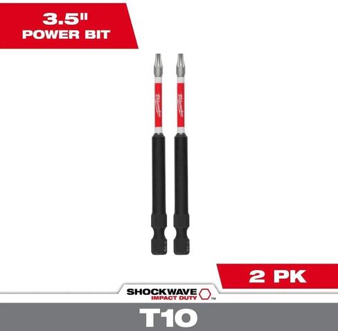 Milwaukee Electric - واجب تأثير الصدمة 3-1/2 T10 بت 2PK in Saudi Arabia