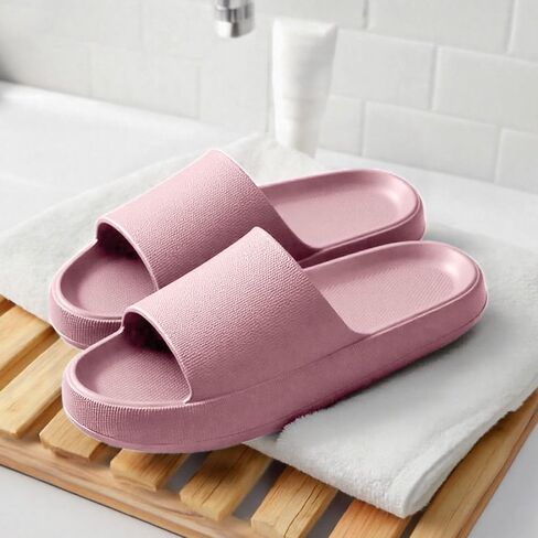Cloud Slides for Women Shower, Slides Soft Indoor and Outdoor Slippers Ultra Thick Sole in Saudi Arabia