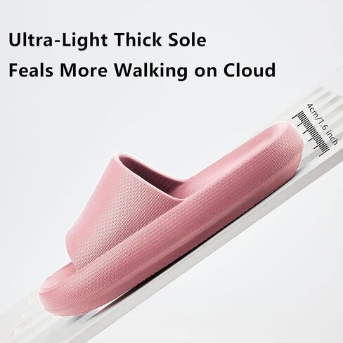 Cloud Slides for Women Shower, Slides Soft Indoor and Outdoor Slippers Ultra Thick Sole in Saudi Arabia