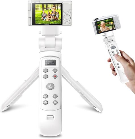 Hanpusen Tripod لكاميرا Sony ، قبضة إطلاق النار اللاسلكية مع إصدار مصراع-حامل ثلاثي القوائم مع جهاز تحكم عن بعد قابل لإعادة الشحن لـ ZV-E10/ZV-1/ZV-1F/A6400/A6700/A6100/A7 IV/RX0 II/FX3 ، استبدال GP-VPT2BT in Kuwait