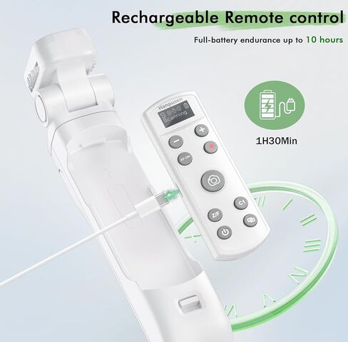 Hanpusen Tripod لكاميرا Sony ، قبضة إطلاق النار اللاسلكية مع إصدار مصراع-حامل ثلاثي القوائم مع جهاز تحكم عن بعد قابل لإعادة الشحن لـ ZV-E10/ZV-1/ZV-1F/A6400/A6700/A6100/A7 IV/RX0 II/FX3 ، استبدال GP-VPT2BT in Kuwait