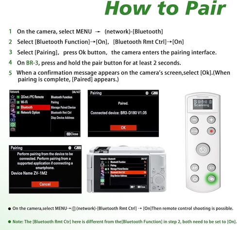 Hanpusen Tripod لكاميرا Sony ، قبضة إطلاق النار اللاسلكية مع إصدار مصراع-حامل ثلاثي القوائم مع جهاز تحكم عن بعد قابل لإعادة الشحن لـ ZV-E10/ZV-1/ZV-1F/A6400/A6700/A6100/A7 IV/RX0 II/FX3 ، استبدال GP-VPT2BT in Kuwait