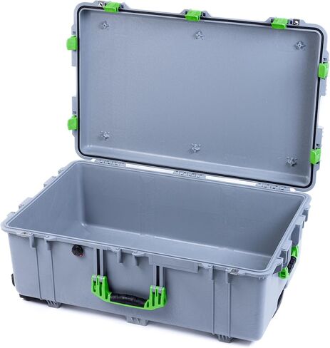 Pelican 1650 Case by Colorcase - Silver - حجم كبير مقاوم للماء (حالة فقط) - مقابض وموافقة برتقالية in Saudi Arabia