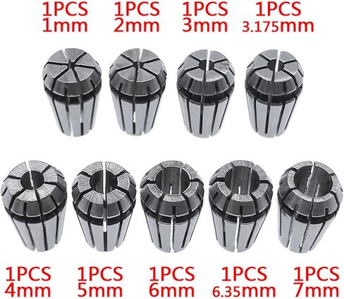 4-Inch 4-Jaw Self-Centering Chuck Set ER11 Chuck 1/2/3/3.175/4/5/6/6.35/7mm Collet Tool Holder for CNC Engraving Machine milling Lathe Chucks with 1-Inch x 8TPI Thread in Saudi Arabia
