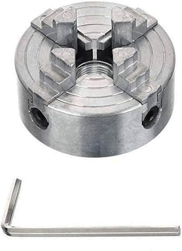 Four 4 Jaw Chuck Z011A for Metal Mini Lathe M12x1mm Threaded Back 1.8~56mm/12~65mm Mini Collet Lathe Accessory (Color : 4 Jaw Chuck Rod Size : Small) (4 Jaw Chuck Rod Small) in Saudi Arabia