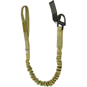 Fusion ProGlide 2ft Elastic Military and Police Helo Lanyard with Snap Shackle - 23kN - Coyote Brown, 24 inches