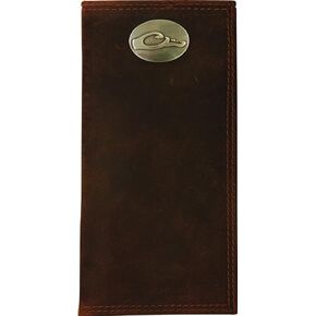 Drake DA7007-LEA Leather Checkbook Wallet Brown OSFM