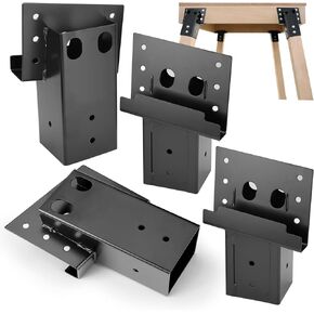 Outdoor Multi-Use Outdoor 4x4 Compound Angle Brackets Platform Bracket for Deer Stand Hunting Blinds Shooting Shack (Set of 4)