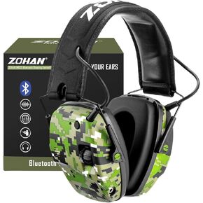 ZOHAN 035 Bluetooth 5.0 Shooting Ear Protection Earmuff, Active Noise Canceling, Hearing Protection with Sound Amplification