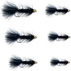 Feeder Creek Fly Fishing Flies | Conehead Woolly Bugger Trout Flies and Bass Flies | Fly Fishing Flies Set - 12pc Wet Flies and Streamer Flies
