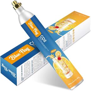 كربون BLUE FLAG 60L Co2 متوافق مع أجهزة Sodastream (باستثناء الفن، صانع Terra Seltzer)، 14.5oz، مجموعة من 1