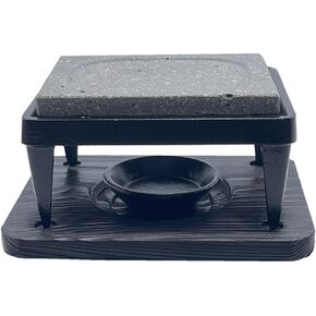 Japanese Smokeless Grilling Stone - Ishiyaki Konro Grill - Hot Stone Plate for Indoor Grilling - 6 x 7 x 4.25 in