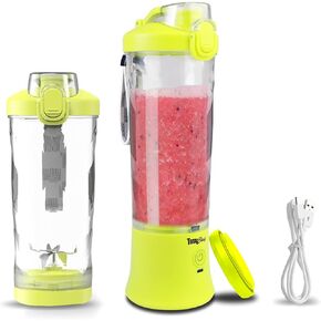 Total Chef Portable Blender, Personal Blender for Smoothies and Shakes with 6 Stainless Steel Blades, 20 oz (600 mL) Travel Blenders Type-C USB Rechargeable Mini Blender, Leakproof Travel Lid