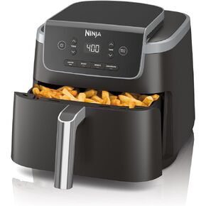 Ninja Air Fryer Pro 4-in-1 with 5 QT Capacity, Air Fry, Roast, Reheat, Dehydrate, Air Crisp Technology with 400F for hot, crispy results in just minutes, Nonstick Basket & Crisper Plate, Grey, AF141