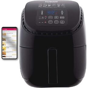 Nuwave 6-quart Brio Healthy Digital Air Fryer with One-Touch Digital Controls, 6 Preset Menu Functions & Removable Divider Insert,Black (Renewed) in Kuwait