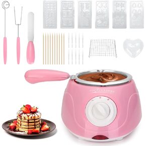 MINI Electric Chocolate Melting Pot, 8.45OZ Chocolate Fondue Fountain, Warmer Machine for Milk Chocolate,Cheese, Butter, Candy