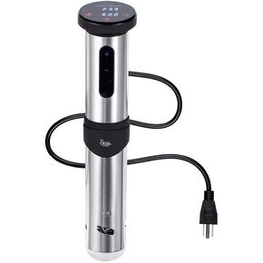 Monoprice Sous Vide Immersion Cooker 800W - With Adjustable Clamp And Digital LED Touch Screen, Easy To Clean, Black and Silver - Strata Home Collection