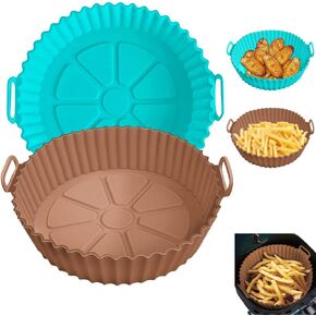 Air Fryer Silicone Liners for Ninja Air Fryer AF101 4QT AF161 AF150 5.5QT, for COSORI/Gourmia/PowerXL/Instant Essentials/Fabuletta/Chefman/Dreo/Ultrean Air Fryer 4QT, and Most 3 to 5 QT Airfryer