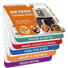 𝑶𝒗𝒆𝒓 200 𝑭𝒐𝒐𝒅𝒔 Air Fryer Cheat Sheet Magnets Cooking Guide Booklet, Air Fryer Cooking Guide Magnetic Cookbook, Air Fryer Magnetic Cheat Sheet Set(Air Fryer Accessories) in Saudi Arabia