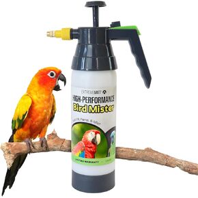 EXTREMEMIST High-Performance Bird Sprayer | Ultrafine Avian Pump Mister | Handheld Pet Bird Bath Mister | Adjustable Nozzle | Bird Cage Cleaner | Perfect for Macaws, Cockatiels, Parrots & More - 32oz