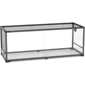 45 Gallon Reptile Tank, Aluminum Alloy Reptile Terrarium 36"x18"x18", Stackable Bearded Dragon Tank, Snake Enclosure with Tempered Glass, Wheel Mountable