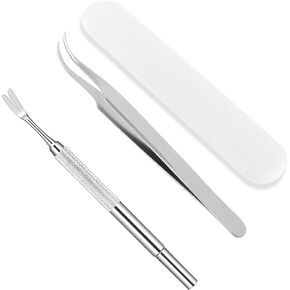 Stainless Steel Tick Remover Kit,Tick Tweezers, Tick Fork and Portable Storage Case,Tick Repellent for Humans and Pets