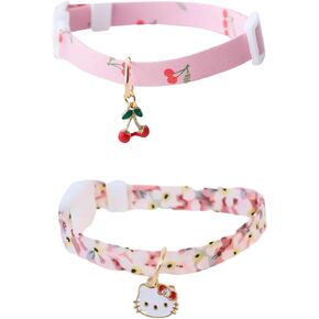 UniCharm 2Pack: Versatile Gender-Neutral Cat Collar Kit with Adjustable Breakaway, Pendant Detail – Uniting Safety, Style, Cuteness, and Comfort in Adorable Twin Collars for Cats